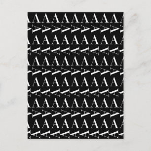 Carte Postale Lettre initiale A monogramme