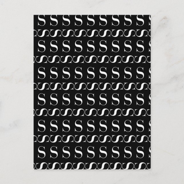 CARTE POSTALE LETTRE INITIALE MONÂTRE S (Devant)