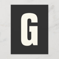 Lettre initiale simple Gras simple et moderne pers