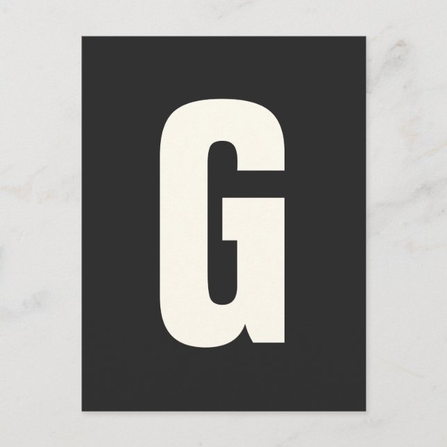 Carte Postale Lettre initiale simple Gras simple et moderne pers (Devant)