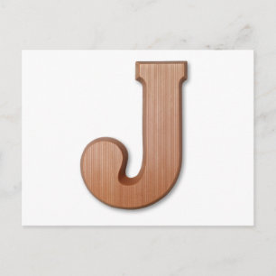 Carte Postale Lettre J en chocolat