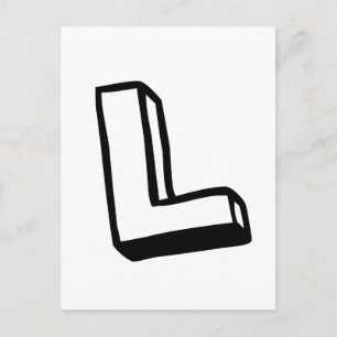 Carte Postale Lettre L