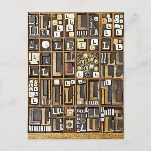 Carte Postale Lettre L (Devant)