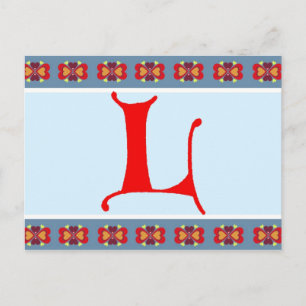 Carte Postale Lettre L