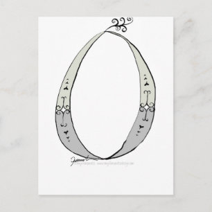 Carte Postale Lettre magique O de tony fernandes design
