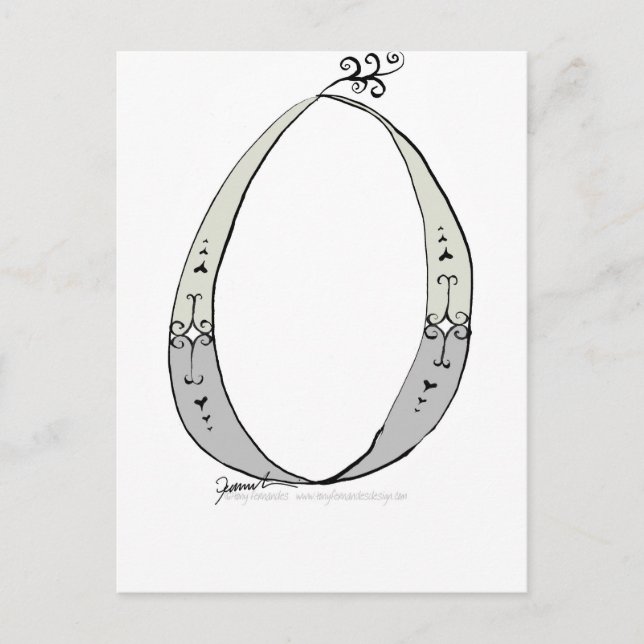 Carte Postale Lettre magique O de tony fernandes design (Devant)