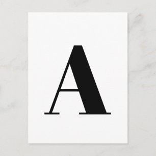 Carte Postale Lettre moderne   Initiale minimaliste Alphabet per