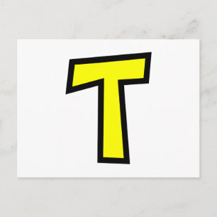 Carte Postale Lettre monogramme T