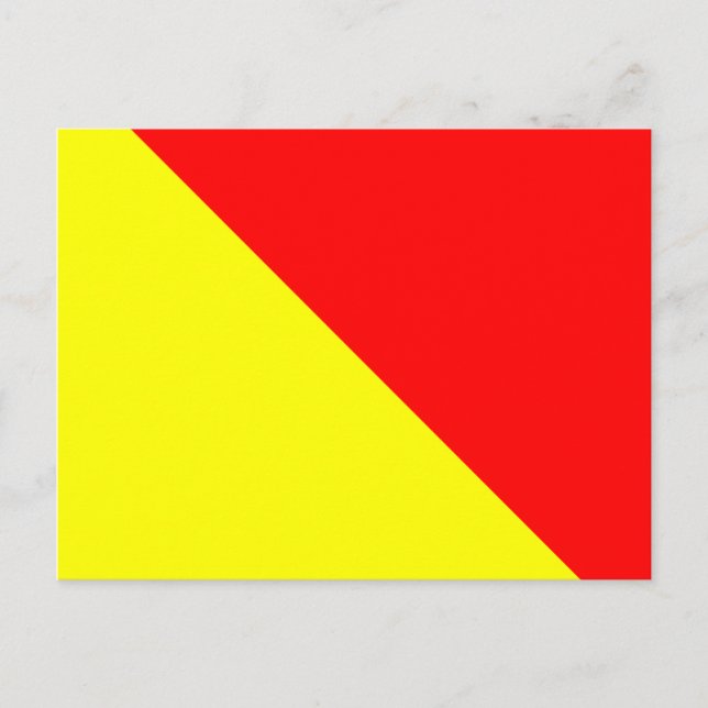 Carte Postale Lettre O du signal d'indicateur alphabétique (Devant)