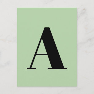 Carte Postale Lettre personnalisée Alphabet   Moderne Minimalist