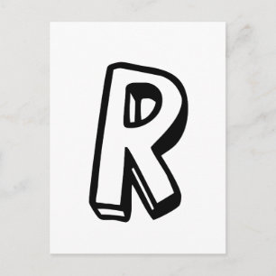 Carte Postale Lettre R