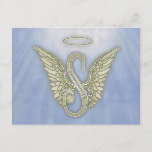 Carte Postale Lettre S Angel Monogramme