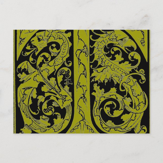 Carte Postale Lettre T avec DragonsPostcard (Devant)