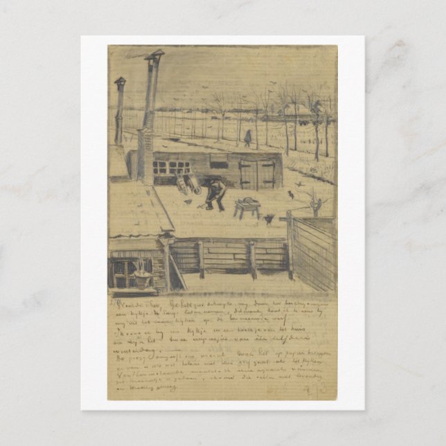 Carte Postale LETTRE Van Gogh Esquisse 330 (Devant)