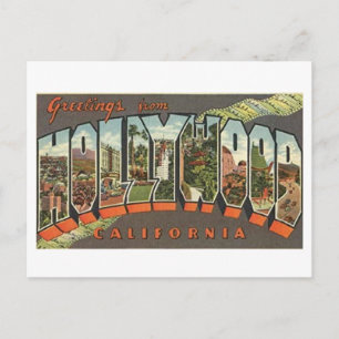 Carte Postale LETTRE vintage Hollywood California