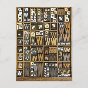 Carte Postale Lettre W