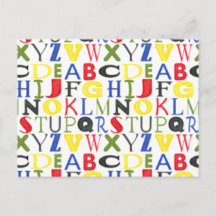 Carte Postale Lettres de couleur vive de Megan Meagher