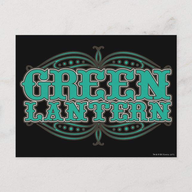 Carte Postale Lettres de démonstration de lanterne verte (Devant)