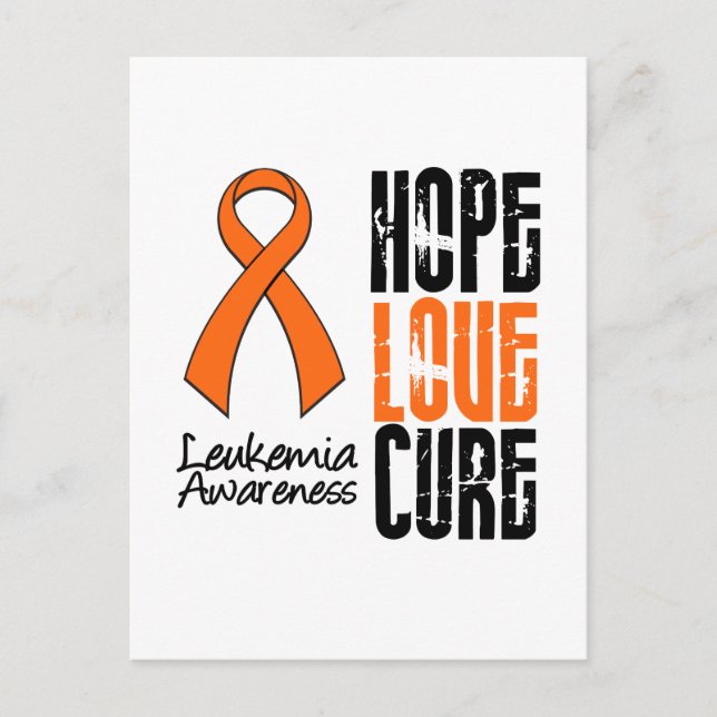 Carte Postale Leukemia Hope Love Cure Ribbon (Devant)