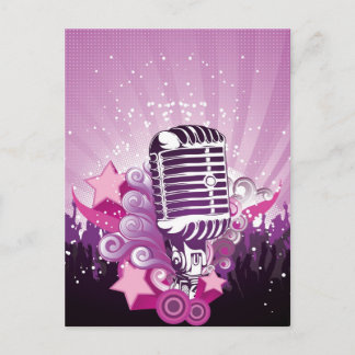 Carte Postale leurre du microphone