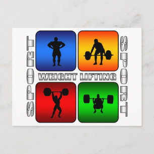 Carte Postale Levage de poids spectaculaire