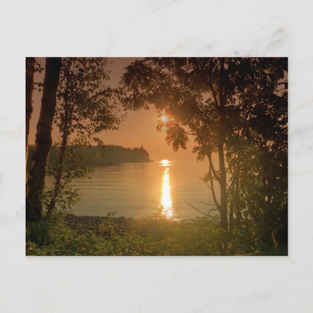 Carte Postale Levée de soleil brumeuse à Split Rock (Devant)