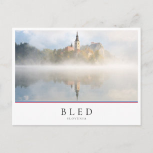 Carte Postale Levée de soleil de Foggy au lac Bled