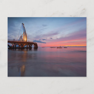 Carte Postale Lever De Lune Et Coucher Du Soleil