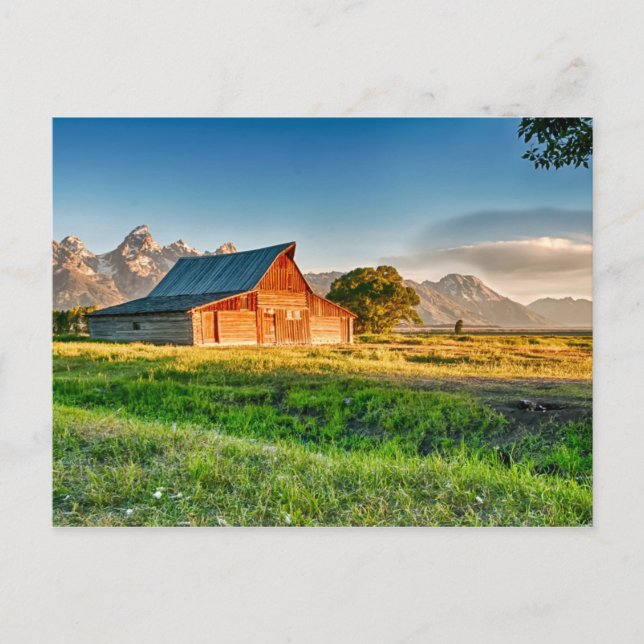 Carte Postale Lever de soleil à Moulton Barn (Devant)