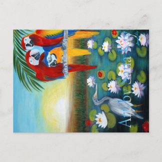 Carte postale. Lever de soleil au Paradis