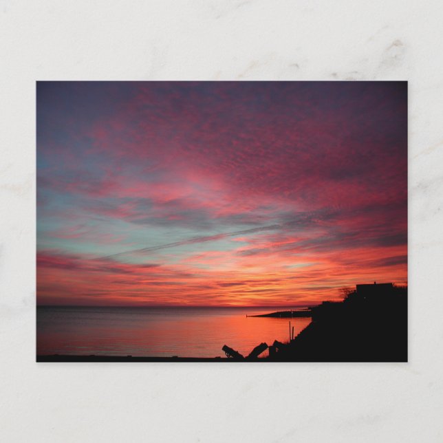 Carte Postale Lever de soleil d'hiver à Hampton est (Devant)