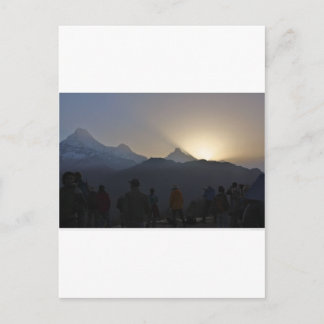 Carte Postale Lever de soleil sur les montagnes