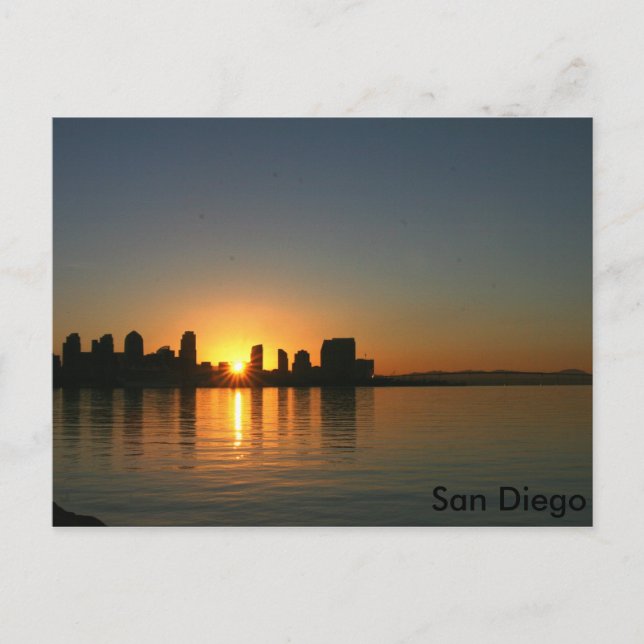Carte Postale Lever de soleil sur San Diego (Devant)