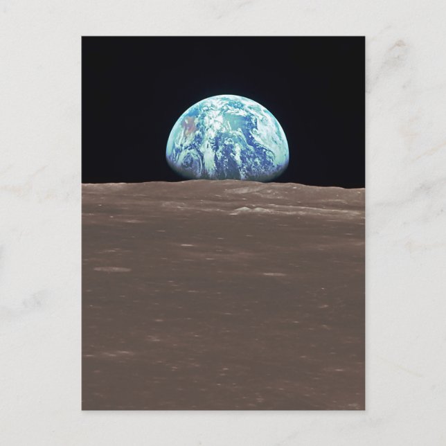 Carte Postale Lever de terre de la Lune (Devant)