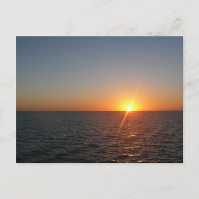 Carte Postale Lever du soleil à Sea III Océan Horizon (Devant)