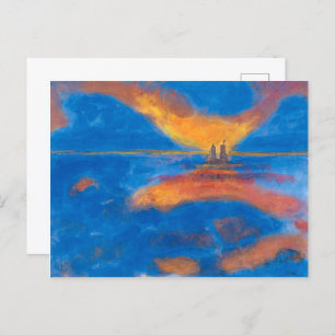 Carte Postale Lever du soleil en mer   Emil Nolde  