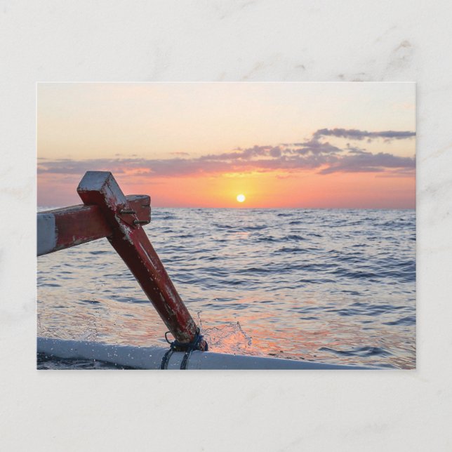 Carte Postale Lever du soleil sur la mer de Bali (Devant)