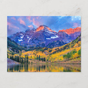 Carte Postale Lever du soleil sur Maroon Bells