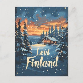 Carte Postale Levi Finlande Art Vintage