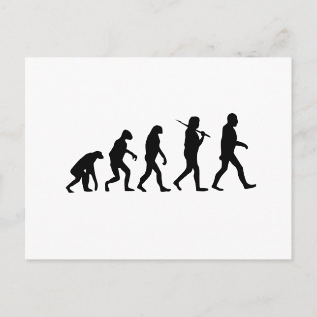 Carte Postale L'évolution de l'homme (Devant)