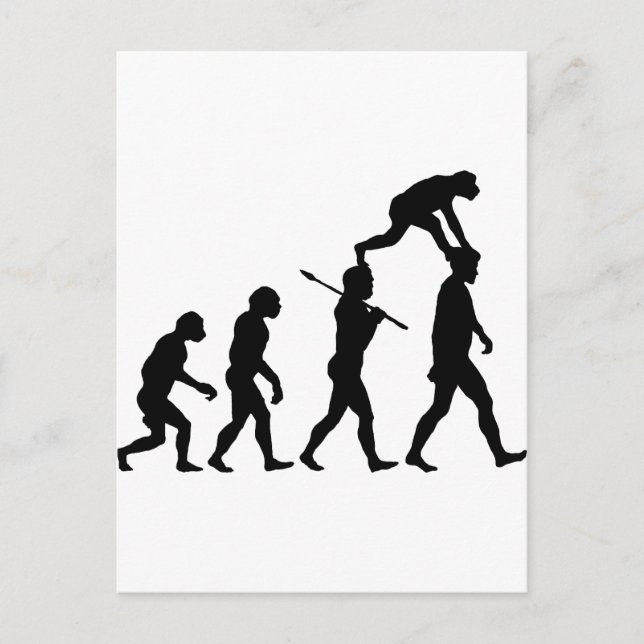 Carte Postale L'évolution de l'homme (Devant)