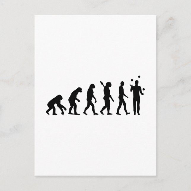 Carte Postale L'évolution est en train de jubiler (Devant)