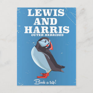 Carte Postale Lewis et Harris Écosse Macareux affiche de voyage