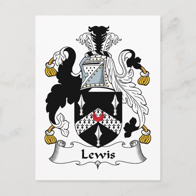Carte Postale Lewis Family Crest (Devant)