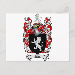 Carte Postale Lewis Family Crest - Lewis Coat d'armoiries