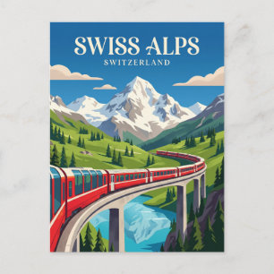 Carte Postale L'Express Bernina (Alpes suisses) Suisse