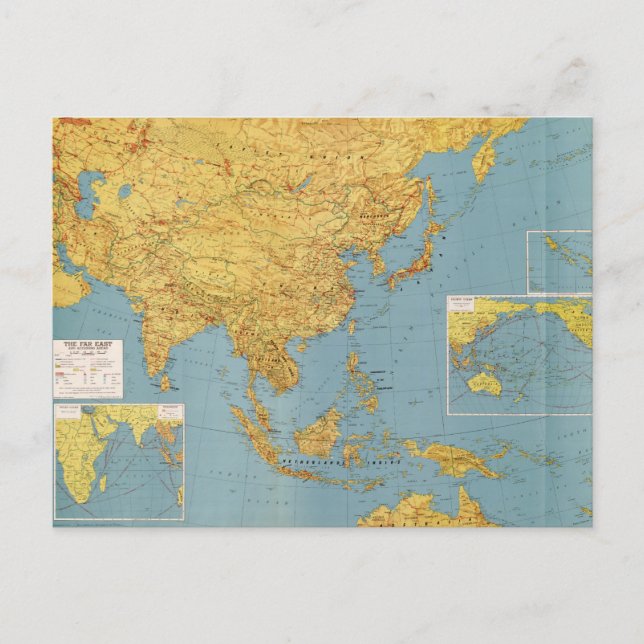 Carte Postale L'Extrême-Orient et les zones adjacentes (Carte 19 (Devant)