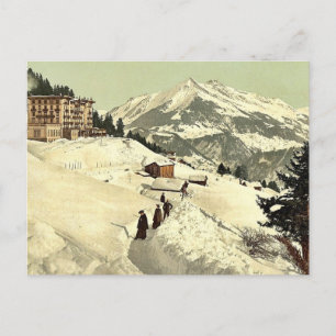 Carte Postale Leysin, le sanatorium et Chaussy en hiver, Nand