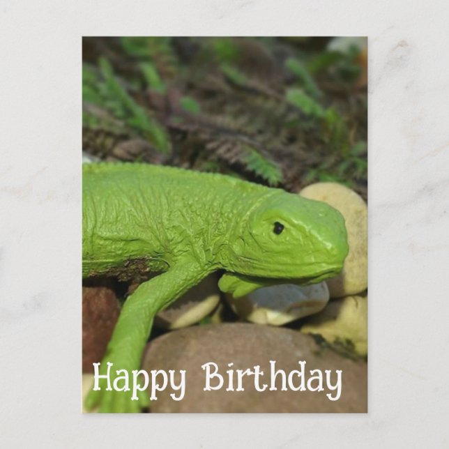 Carte Postale Lézard dans le jardin Joyeux Anniversaire (Devant)
