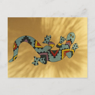 Carte Postale lézard gecko peint sur un mur, Tucson, Arizona,